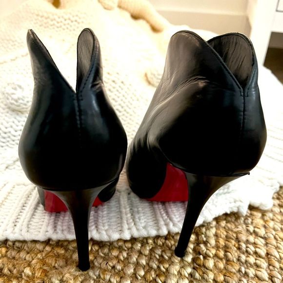 Christian Louboutin Black and Red Ankle Booties - Picture 3 of 11